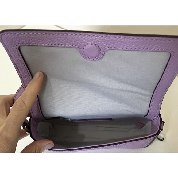 New Marc Jacobs Mini Flap Crossbody Pebble Leather Regal Orchid - Picture 5 of 5